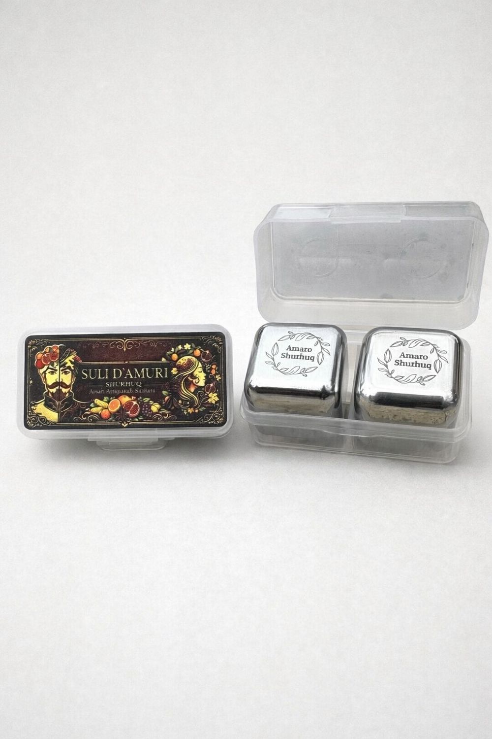 CUBETTI DI GHIACCIO IN ACCIAIO INOSSIDABILE