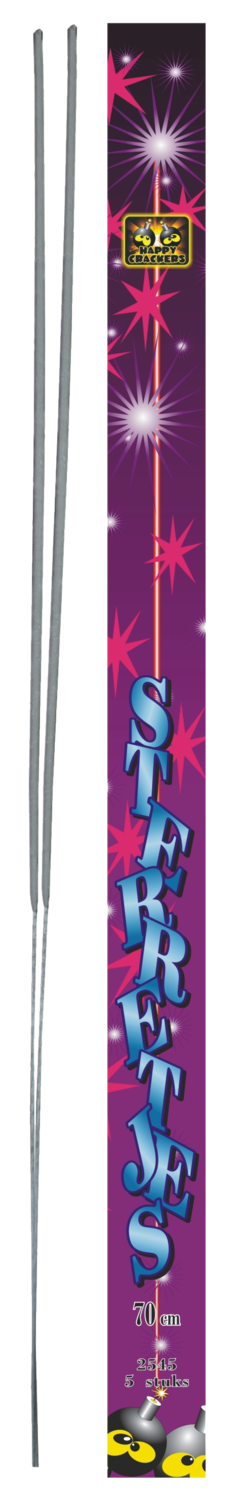 2544 Sterretjes 70 cm 5 stuks