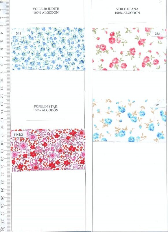 Popelín estampado voile