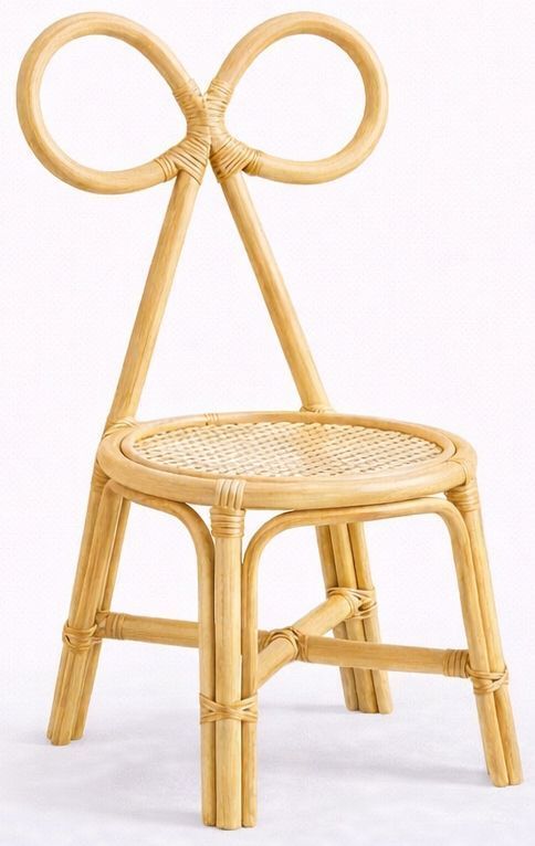 Kids Bow Rattan Chair