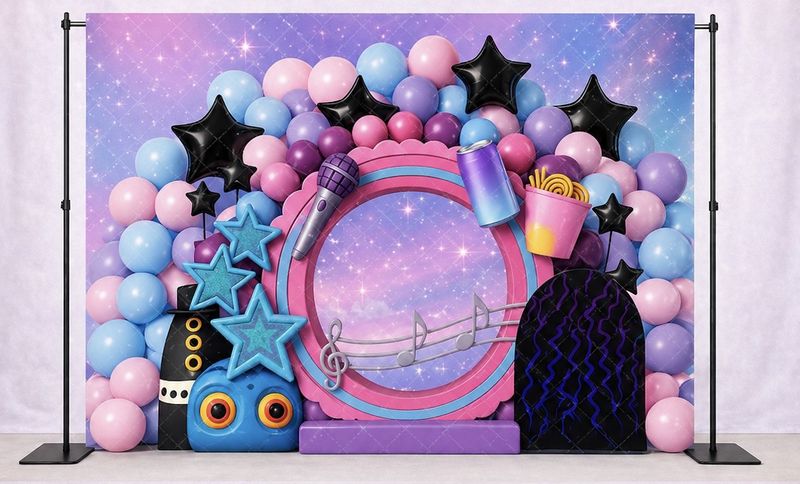 Music Party Backdrop Rental