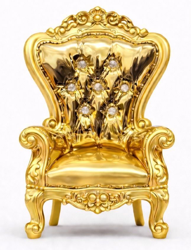 Kids Gold Royal Throne Chair