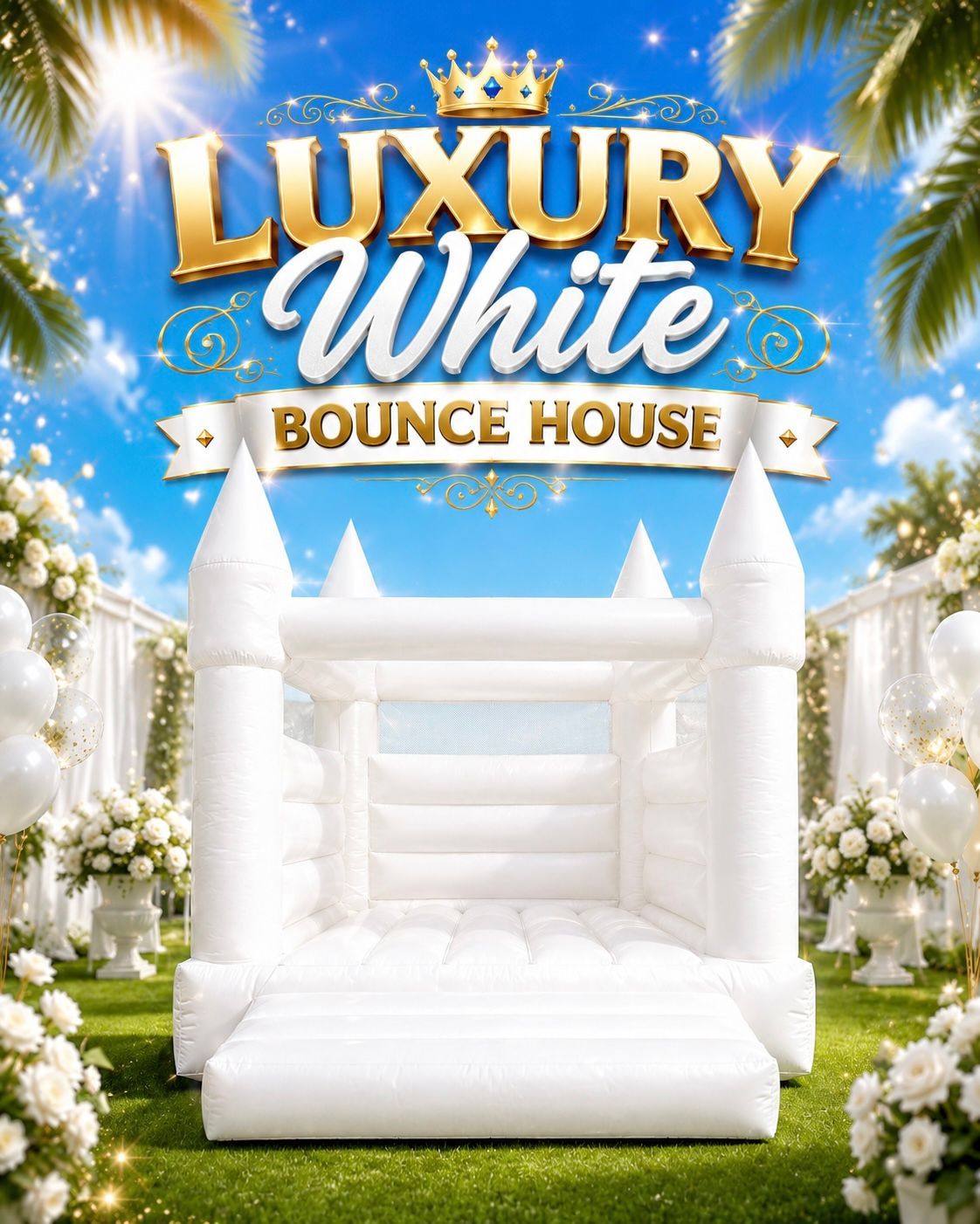 Luxury White Bounce House Luxury White Bounce House