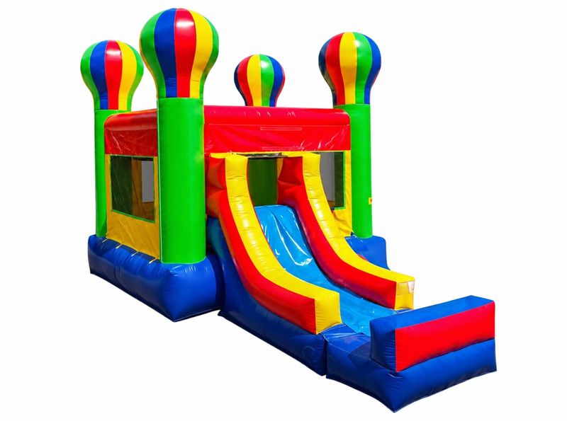 Rainbow Water Slide Bounce House Combo