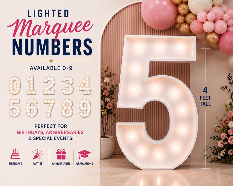 Light-Up Marquee Numbers