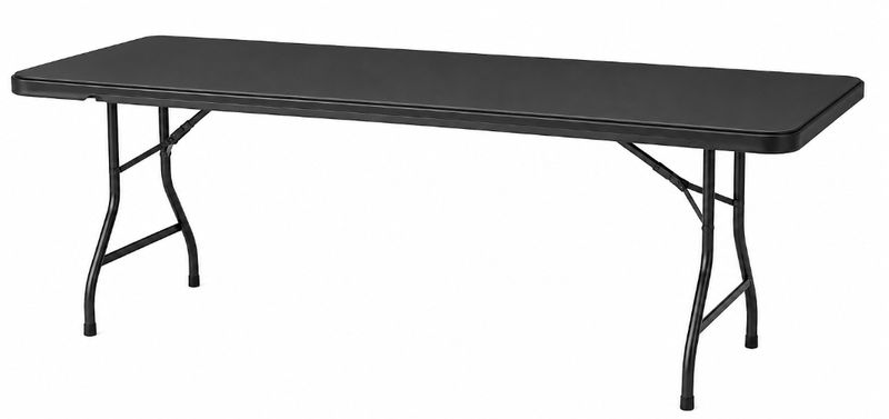 Black Rectangle Folding Table