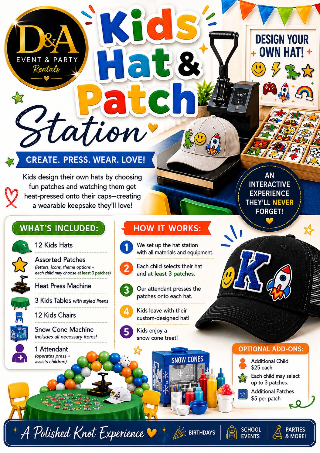 Kids Hat & Patch Station Kids Hat & Patch Station