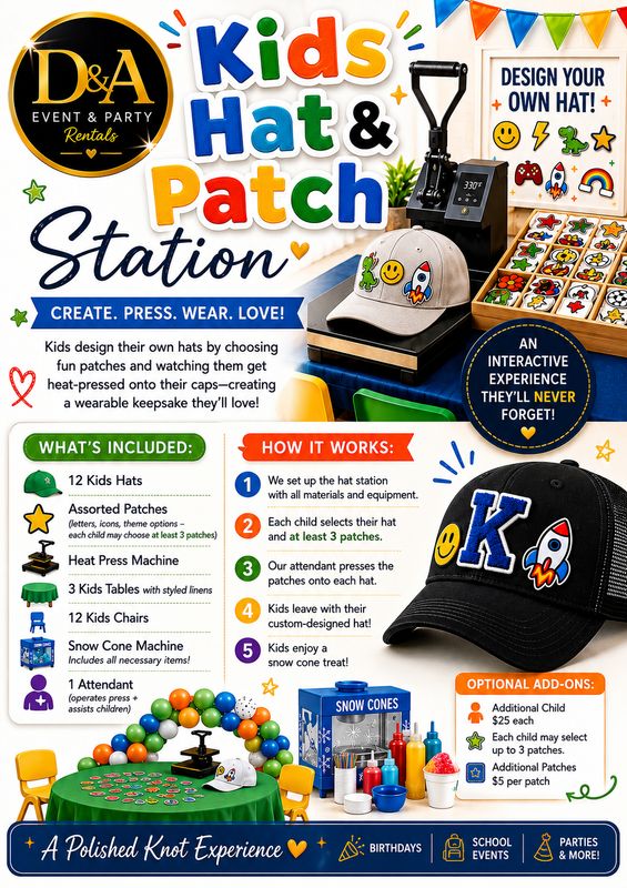 Kids Hat & Patch Station