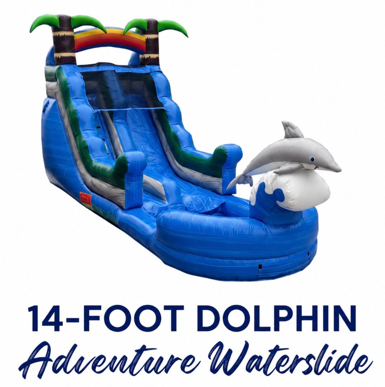 14-Foot Dolphin Splash Water Slide