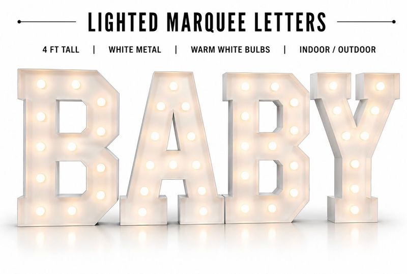 4-Foot Lighted BABY Marquee Letters