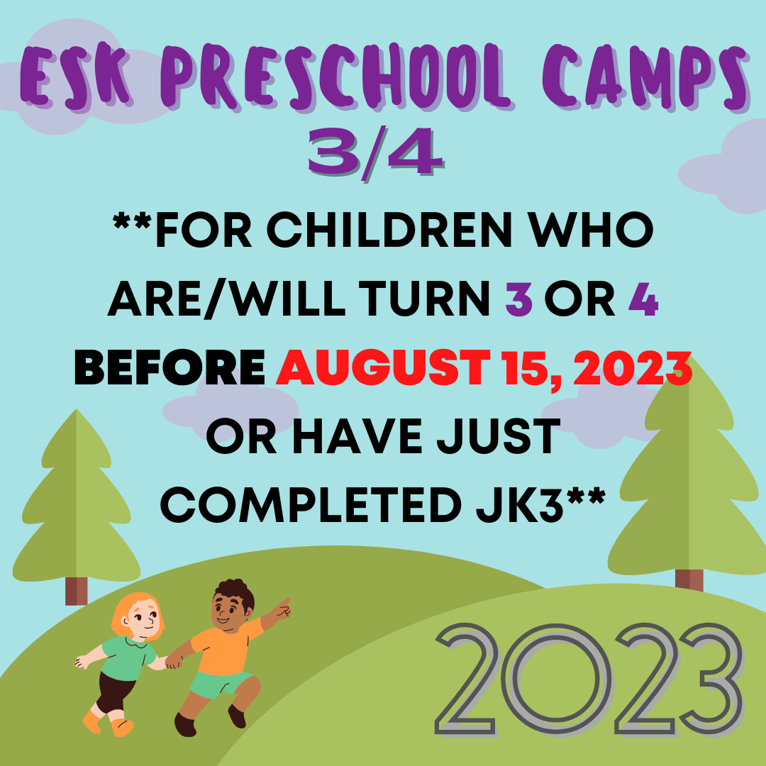 2023 Preschool Summer Camp Week 1: June 5-9, Age 3/4