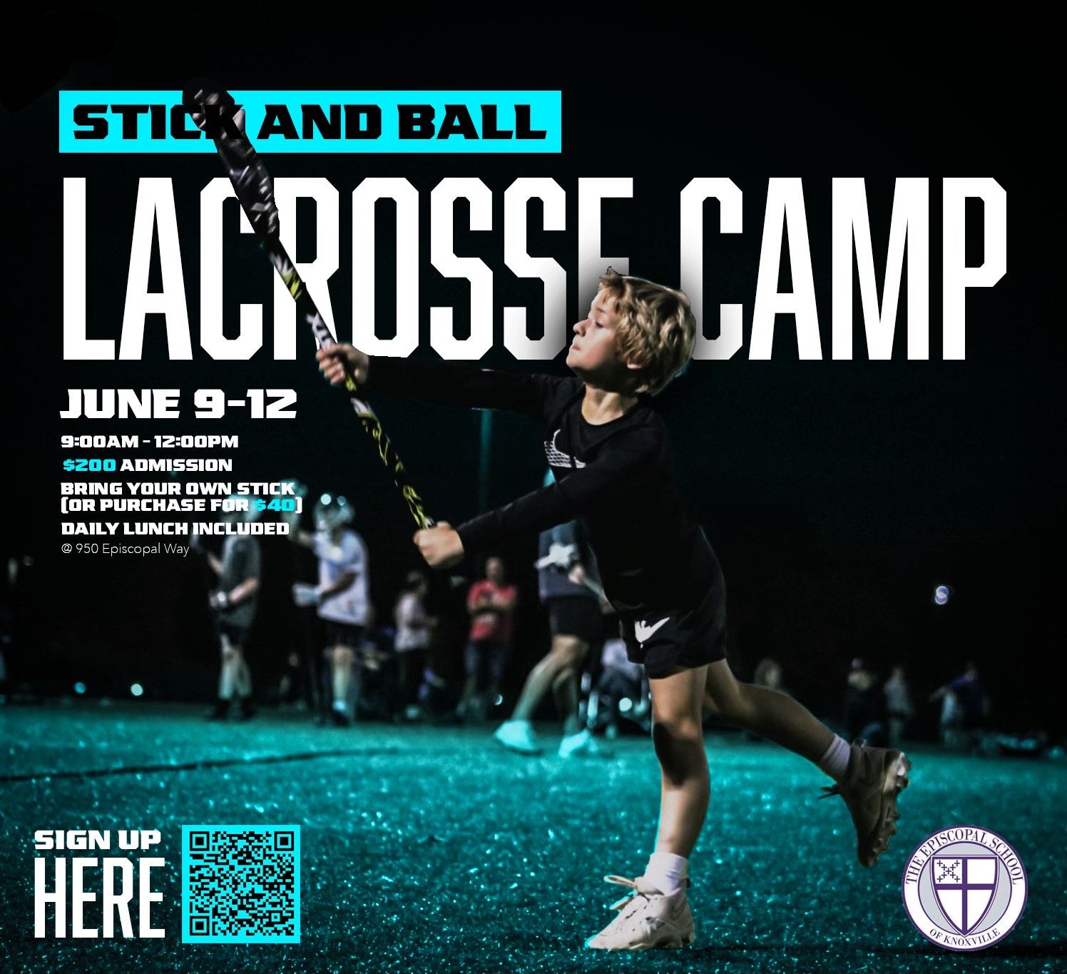 2025 Stick and Ball Lacrosse Camp, Boys (K-6th) , June 9th-12th, 2025
