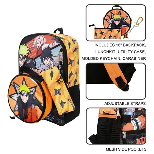 Naruto Shippuden Backpack 5-Piece Set