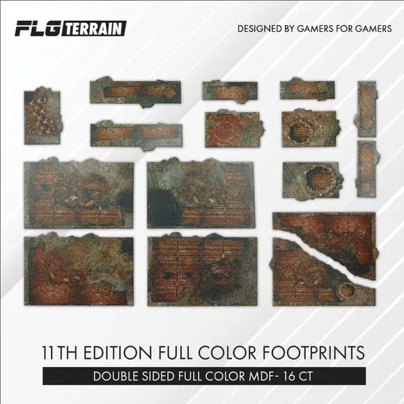 Full Color MDF Terrain Bases (11th Edition , 16 bases)