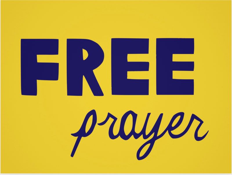 "Free Prayer" Yard Sign 18x30 w / Stand