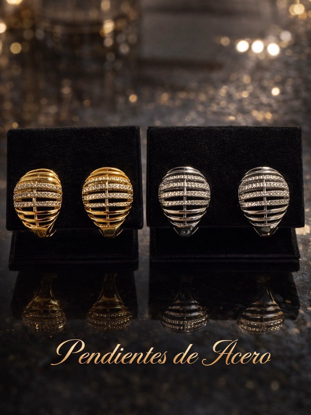 Pendiente Acero color plata