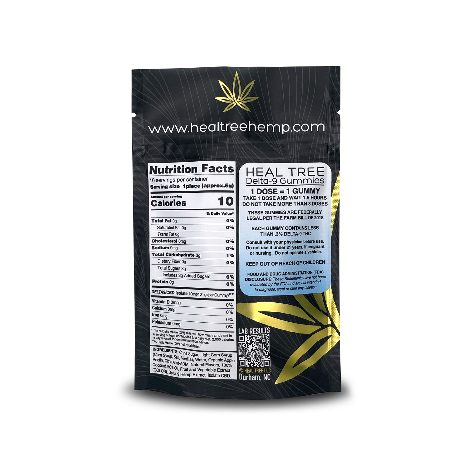 Heal Tree Gummies -100mg Delta-9 : CBD  Gummies