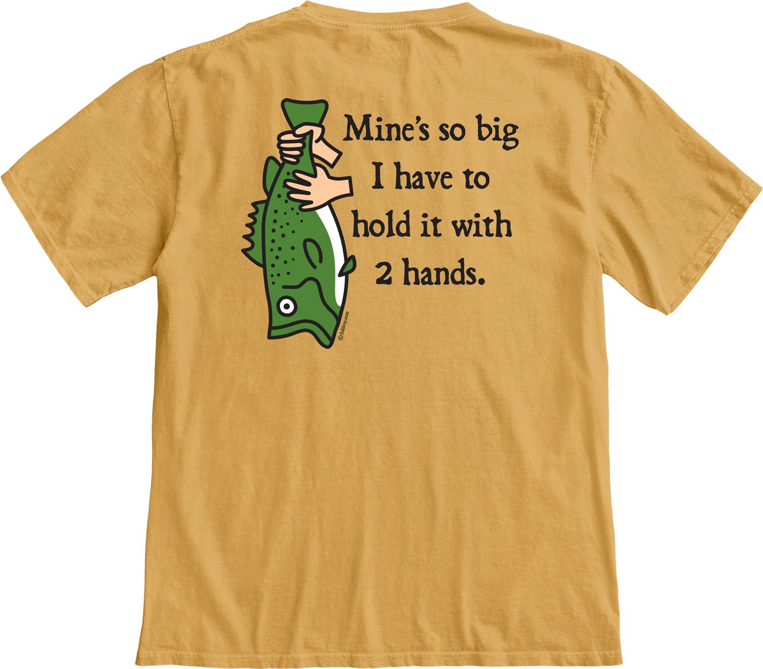 TWO HANDS FISH SS TEE, Color: MUSTARD, Size: S