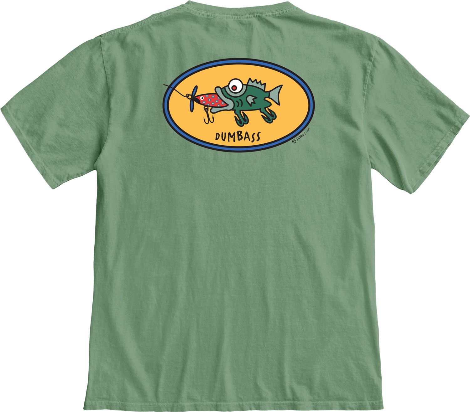 DUMBASS SS TEE, Color: DORM GREEN, Size: S