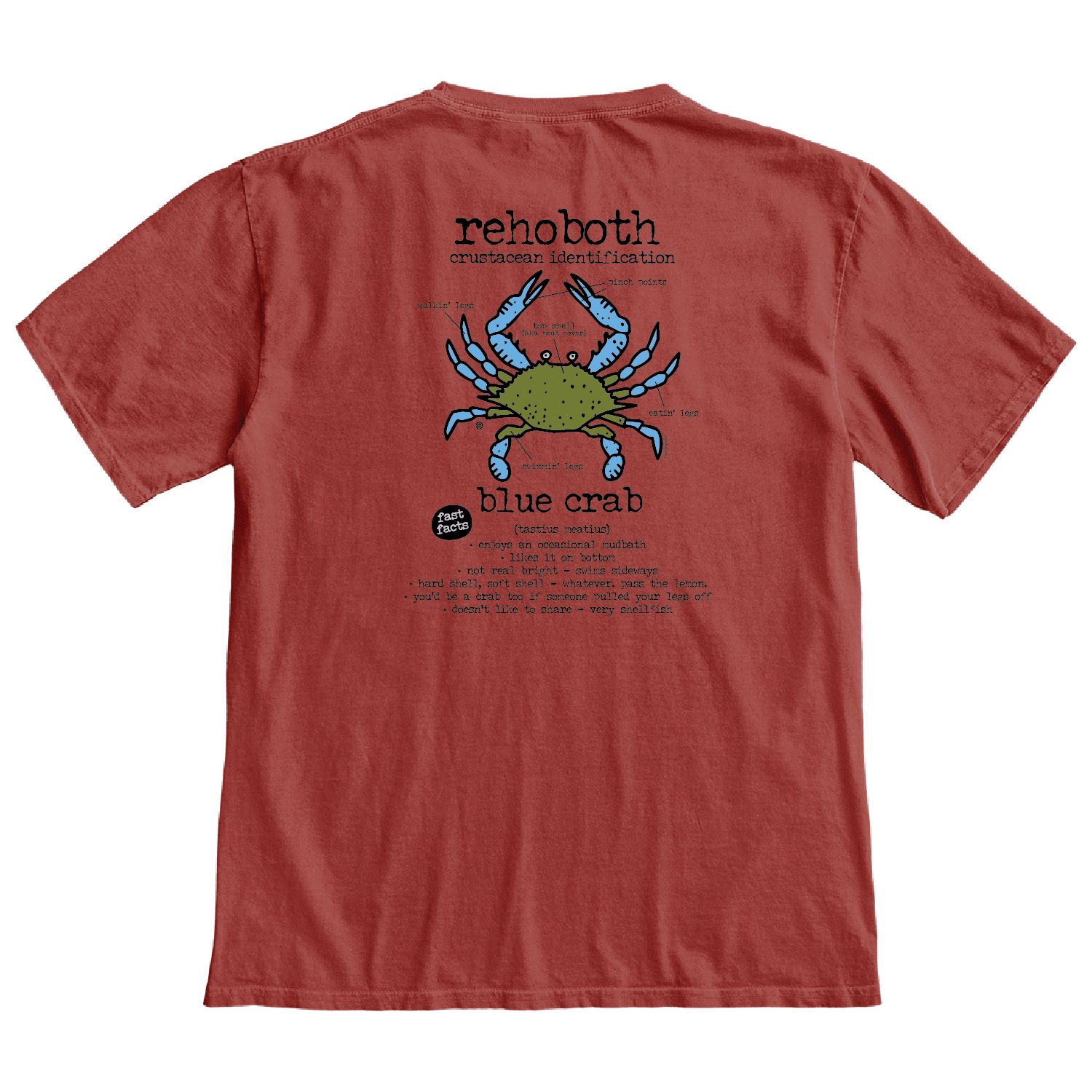 BLUE CRAB ID SS TEE, Color: NANTUCKET RED, Size: S