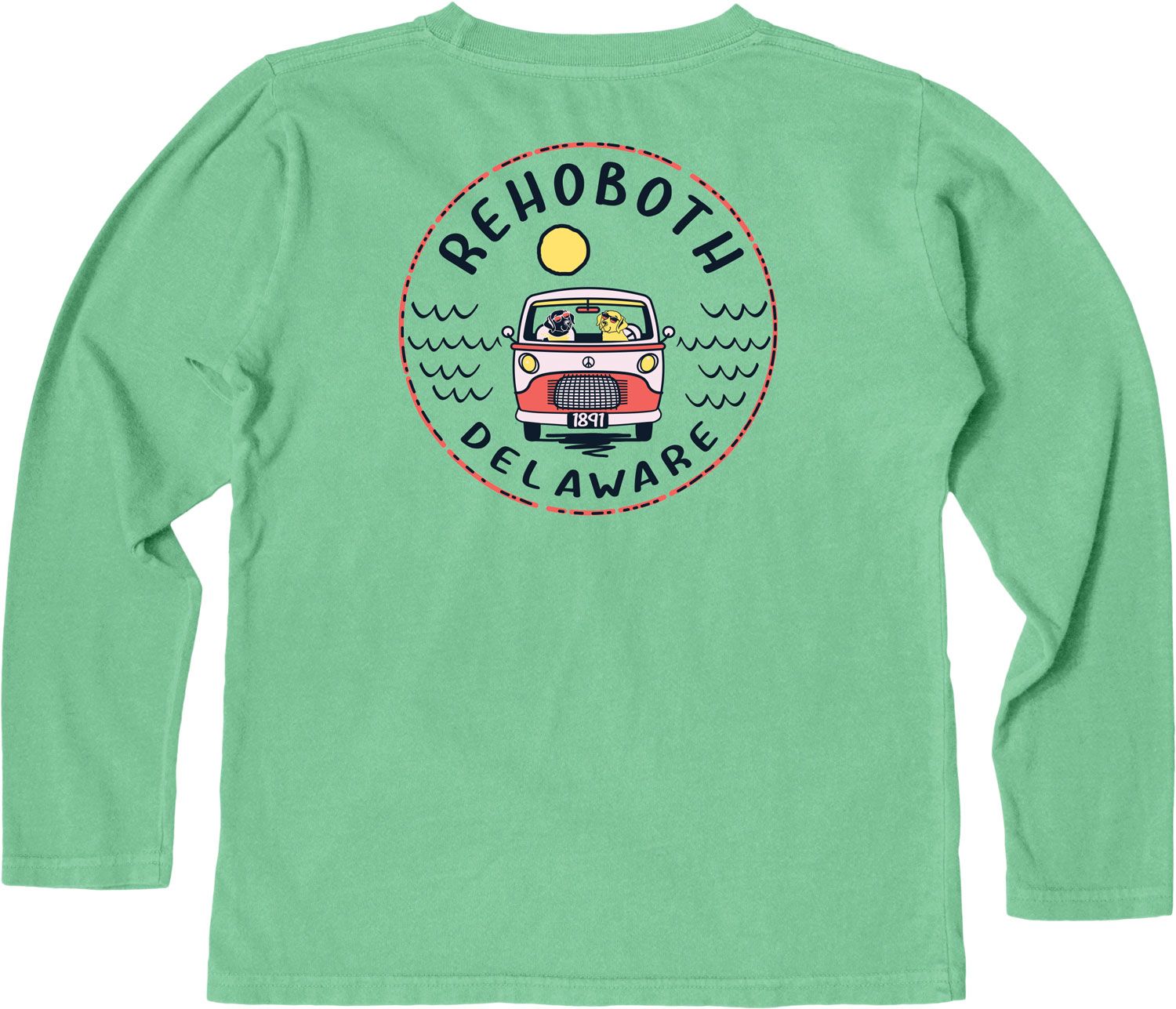 YOUTH CONCURRENCE BUS/DOGS LS TEE, Color: SEAFOAM, Size: XS