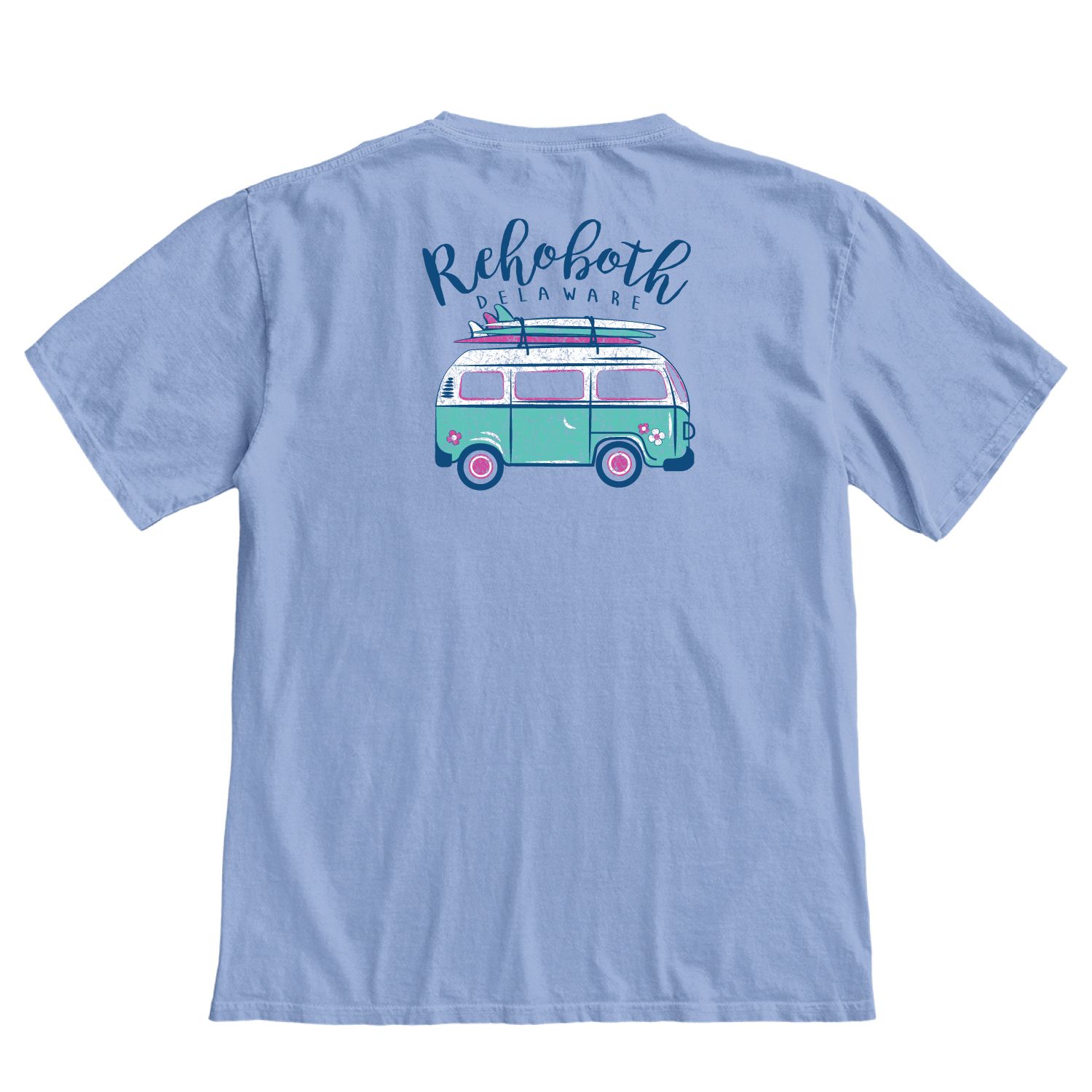 AMERIGO SURF VAN SS TEE, Color: CORNFLOWER BLUE, Size: S