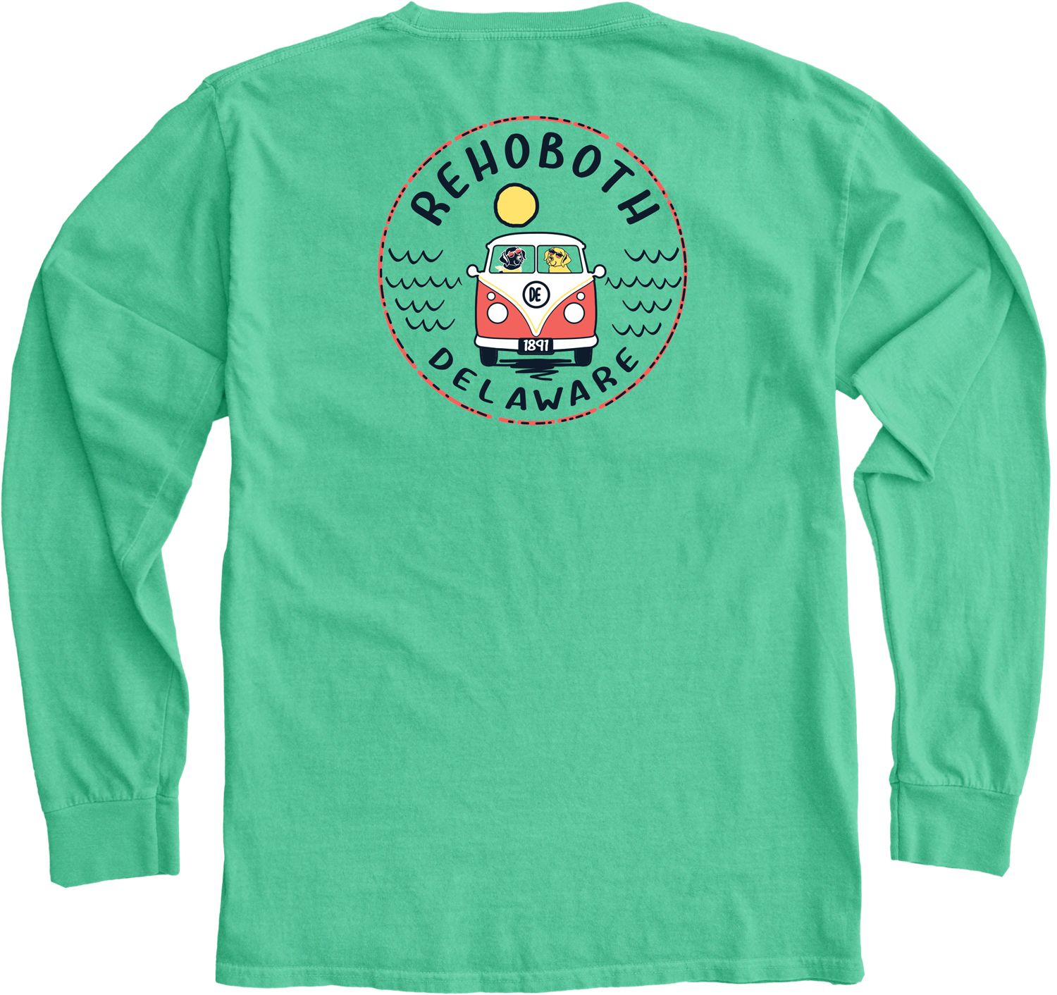 CONCURRENCE BUS/DOGS LS TEE, Color: SEAFOAM, Size: S