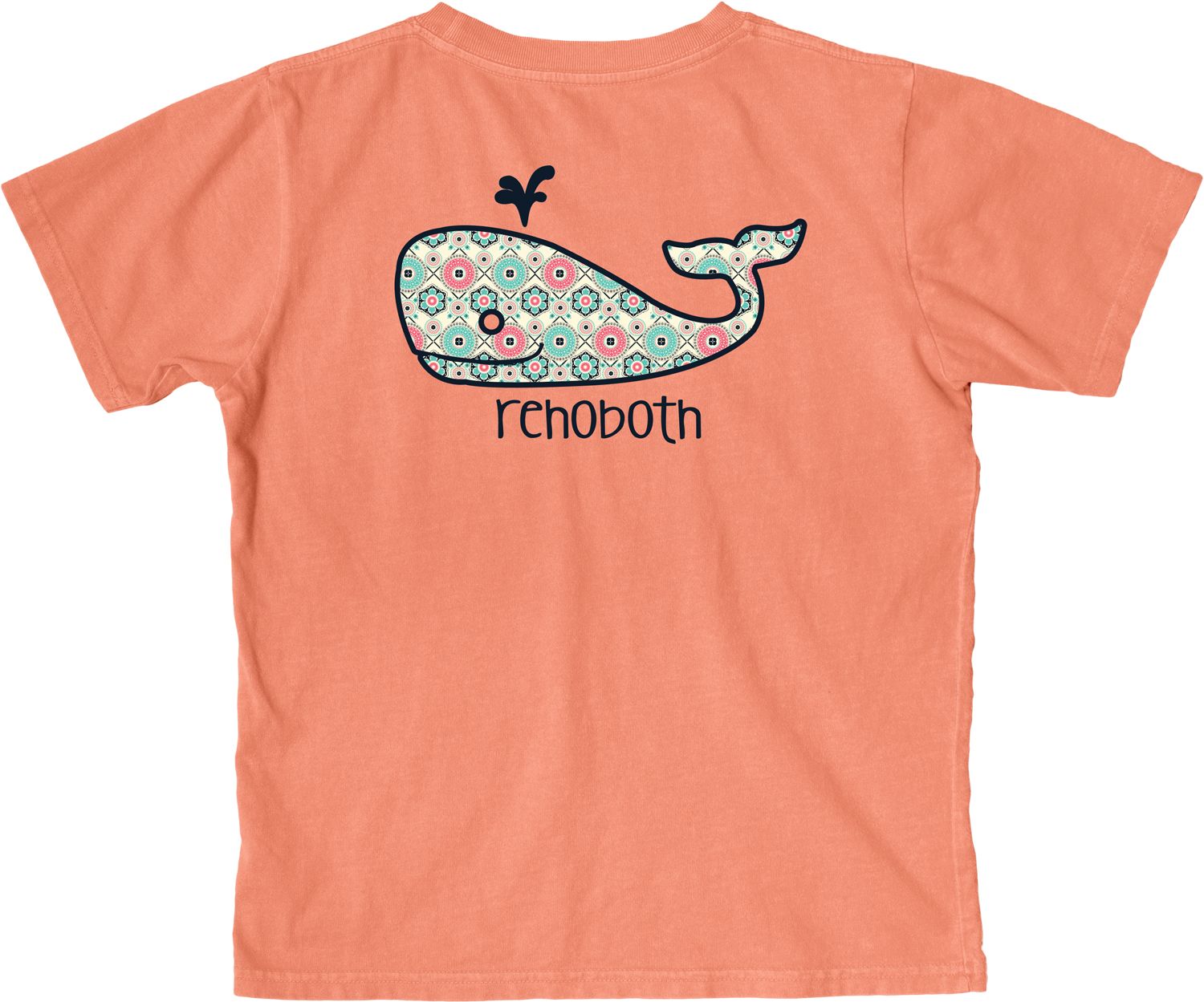 YOUTH WISH LIST WHALE SS TEE, Color: NEON CORAL, Size: XS