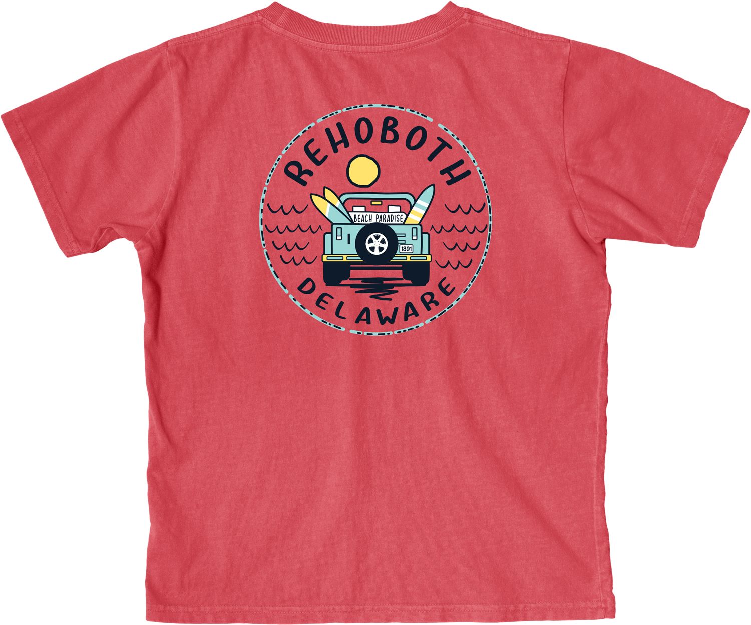 YOUTH CONCURRENCE JEEP SS TEE, Color: PAPAYA, Size: XS