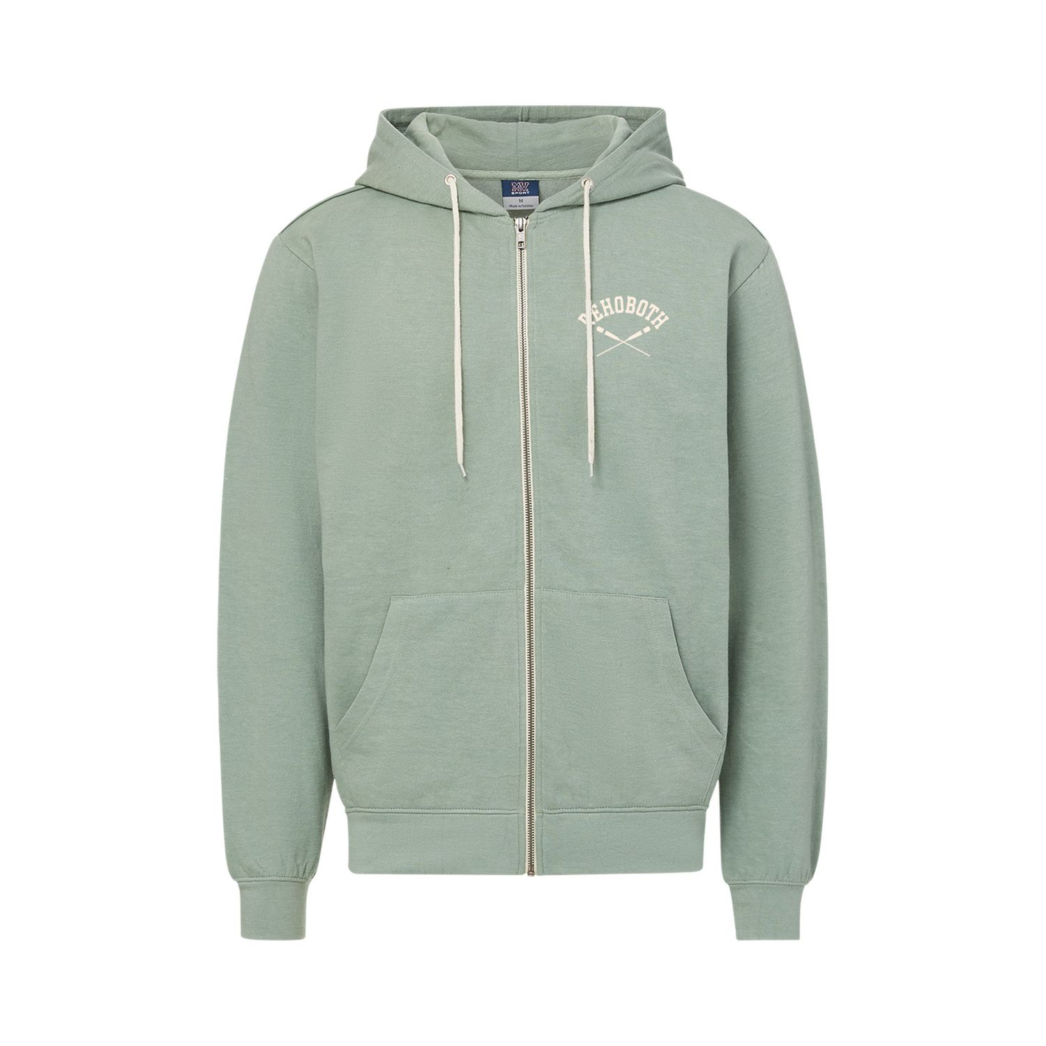 MV RETRO FULL ZIP HOODED SWEATSHIRT, Color: GREENSTONE, Size: S
