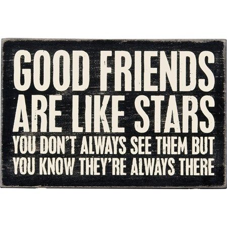 WOODEN POSTCARDS, Color: GOOD FRIENDS ARE LIKE STARS