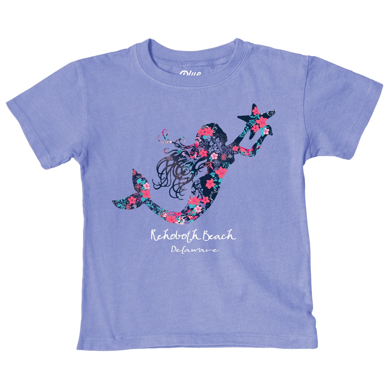 INFANT COCOA MERMAID SS TEE, Color: PERI, Size: 6M