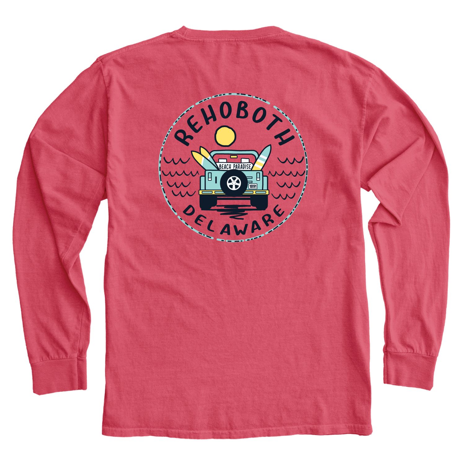 CONCURRENCE JEEP LS TEE, Color: PAPAYA, Size: S