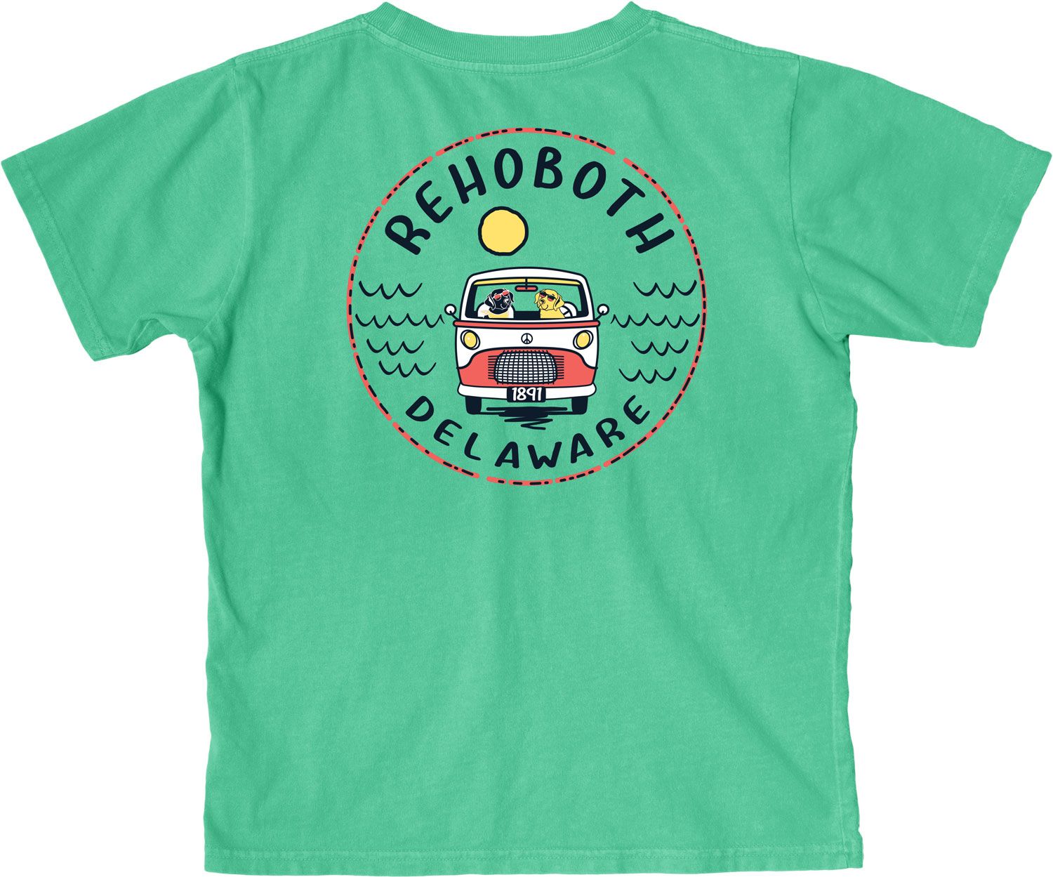 YOUTH CONCURRENCE BUS/DOGS SS TEE, Color: SEAFOAM, Size: XS