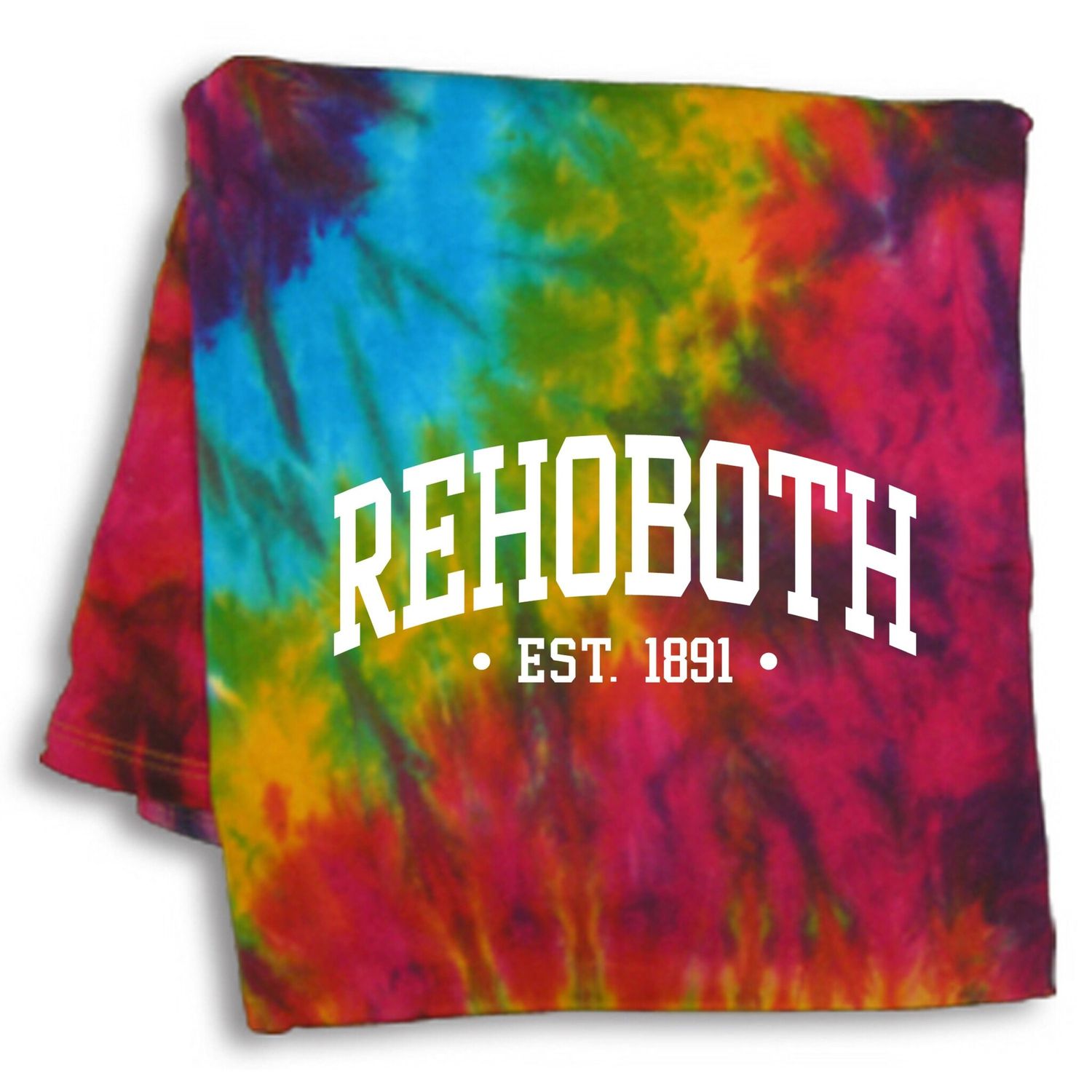 SWEATSHIRT BLANKET, Color: RAINBOW TIEDYE, Size: 54"  x  84"