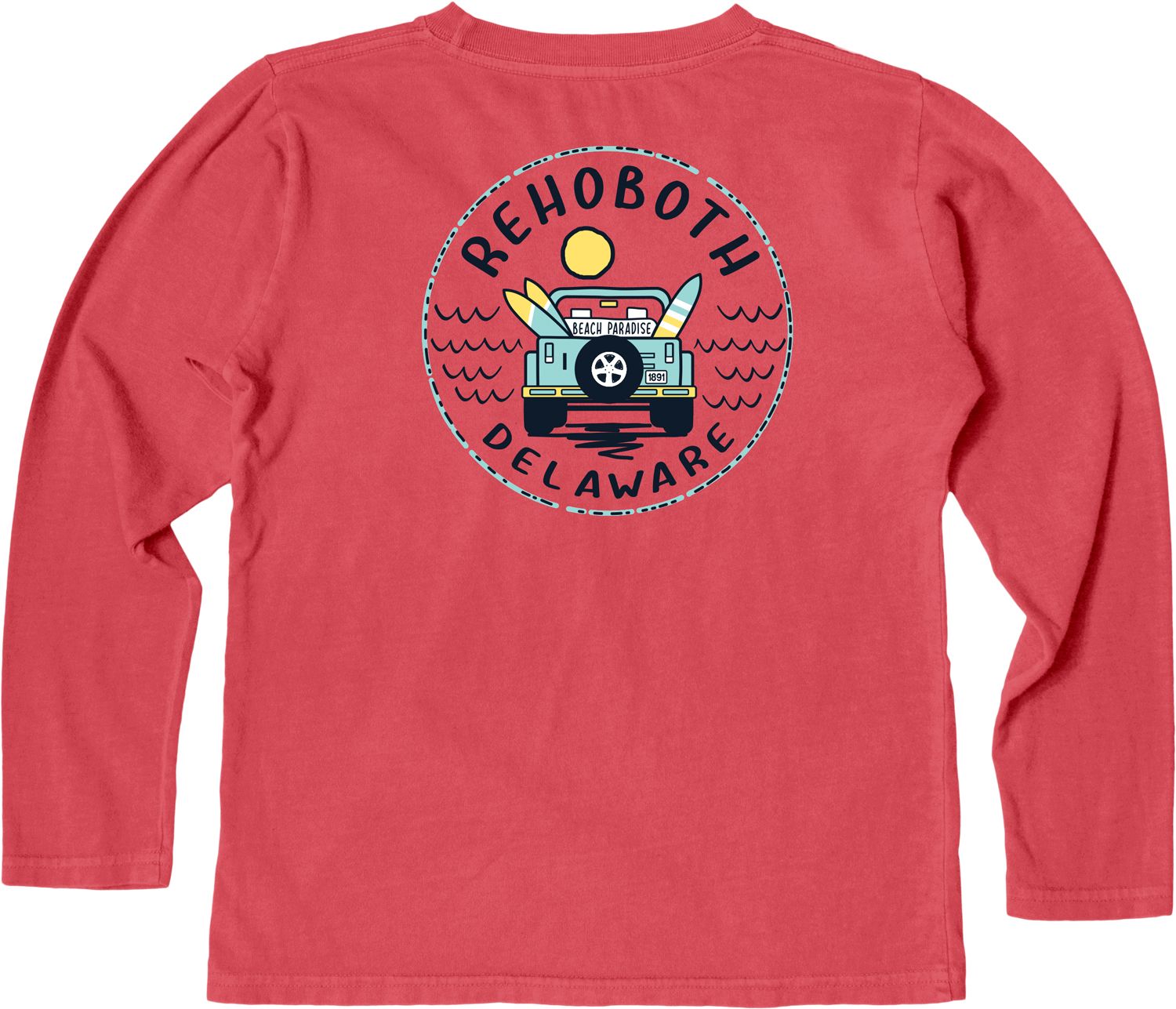 YOUTH CONCURRENCE JEEP LS TEE, Color: PAPAYA, Size: XS