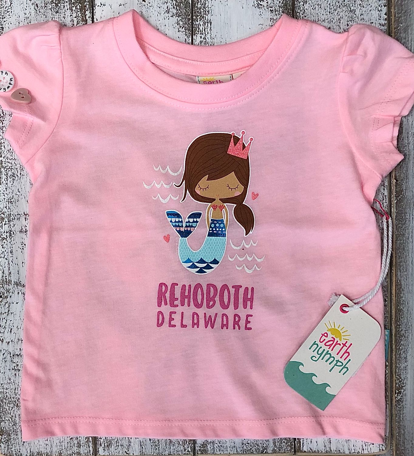 EARTH NYMPH FOLK MERMAID SS TEE, Size: 0-1 YEAR