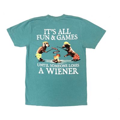 FUN AND GAMES BEACH WEENIE SS TEE