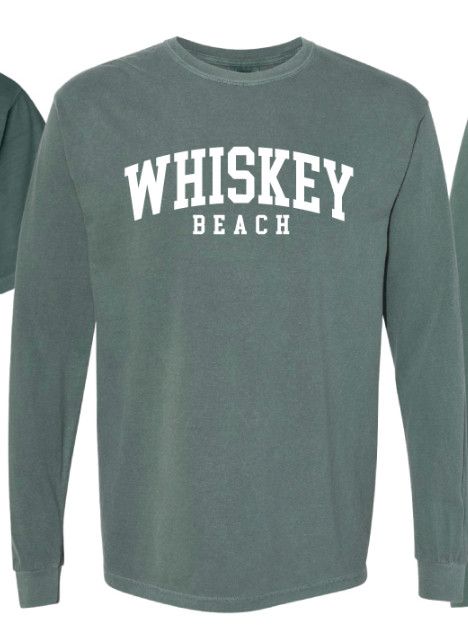 MENS CLASSIC WHISKEY BEACH LS TEE, Color: BLUE SPRUCE, Size: S