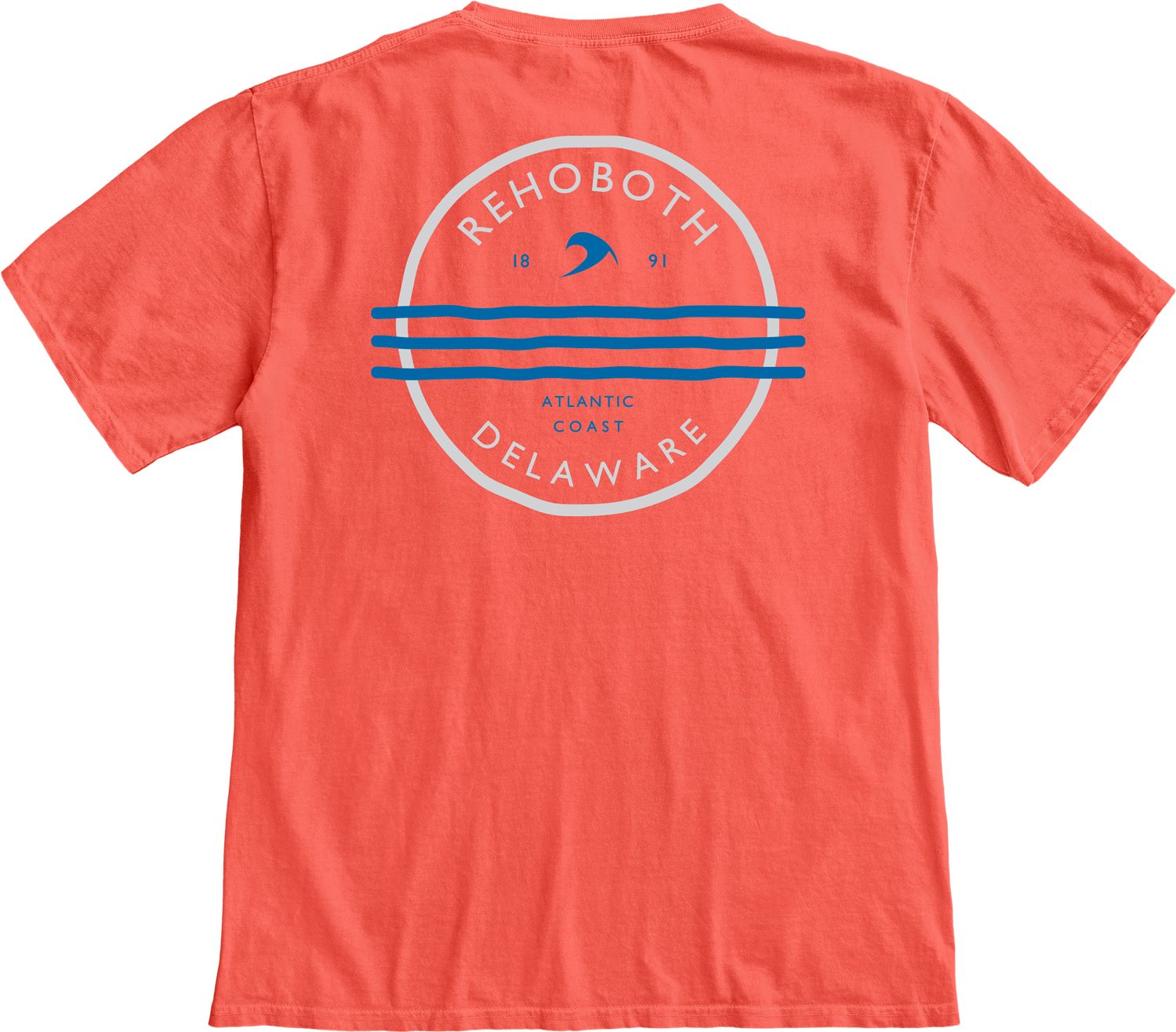 VIVID DREAM WAVE SS TEE, Color: NEON CORAL, Size: S