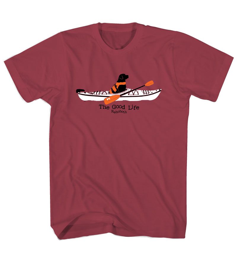 LAB IN KAYAK SS TEE, Color: CRIMSON, Size: S