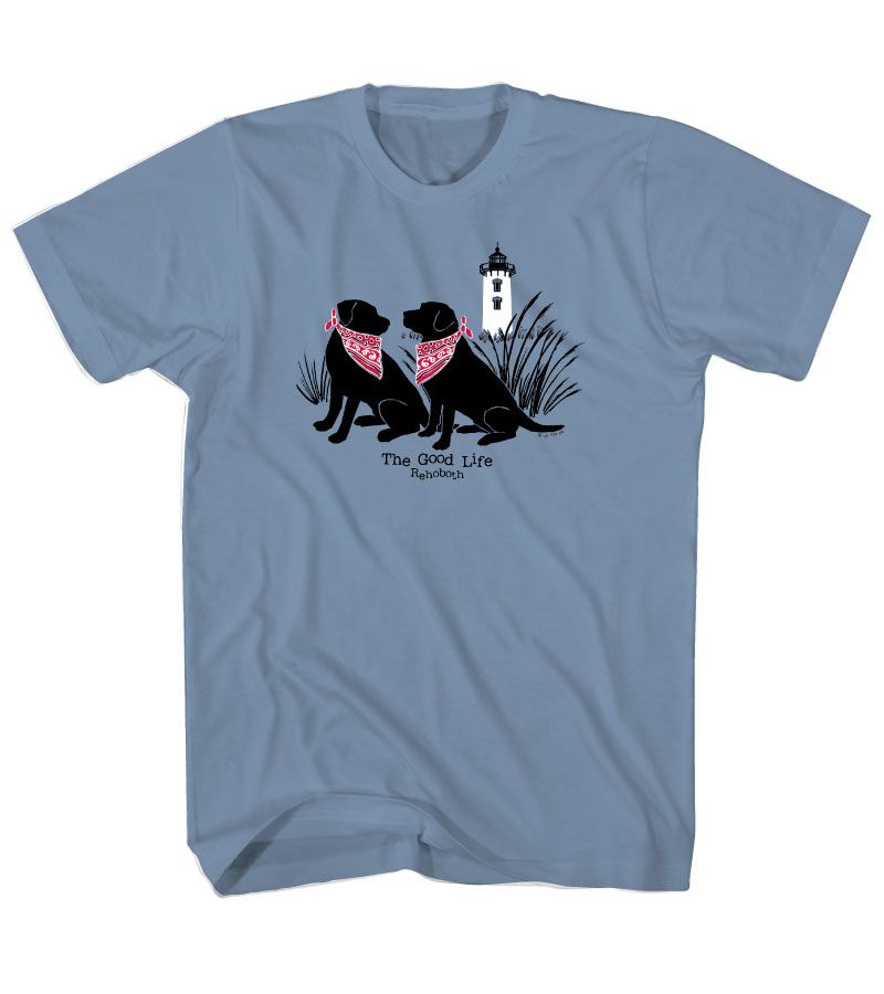 LIGHTHOUSE LABS SS TEE, Color: WASHED DENIM, Size: S