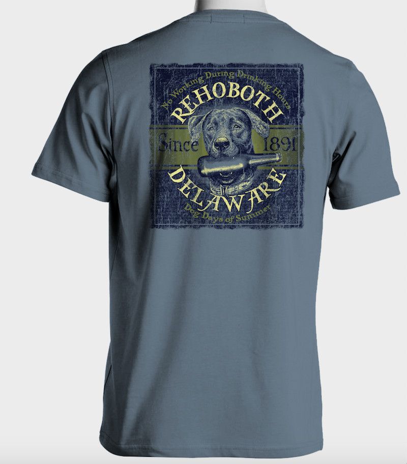 DOWNRIGGER BREW BLACK LAB SS TEE, Color: ICE BLUE, Size: S
