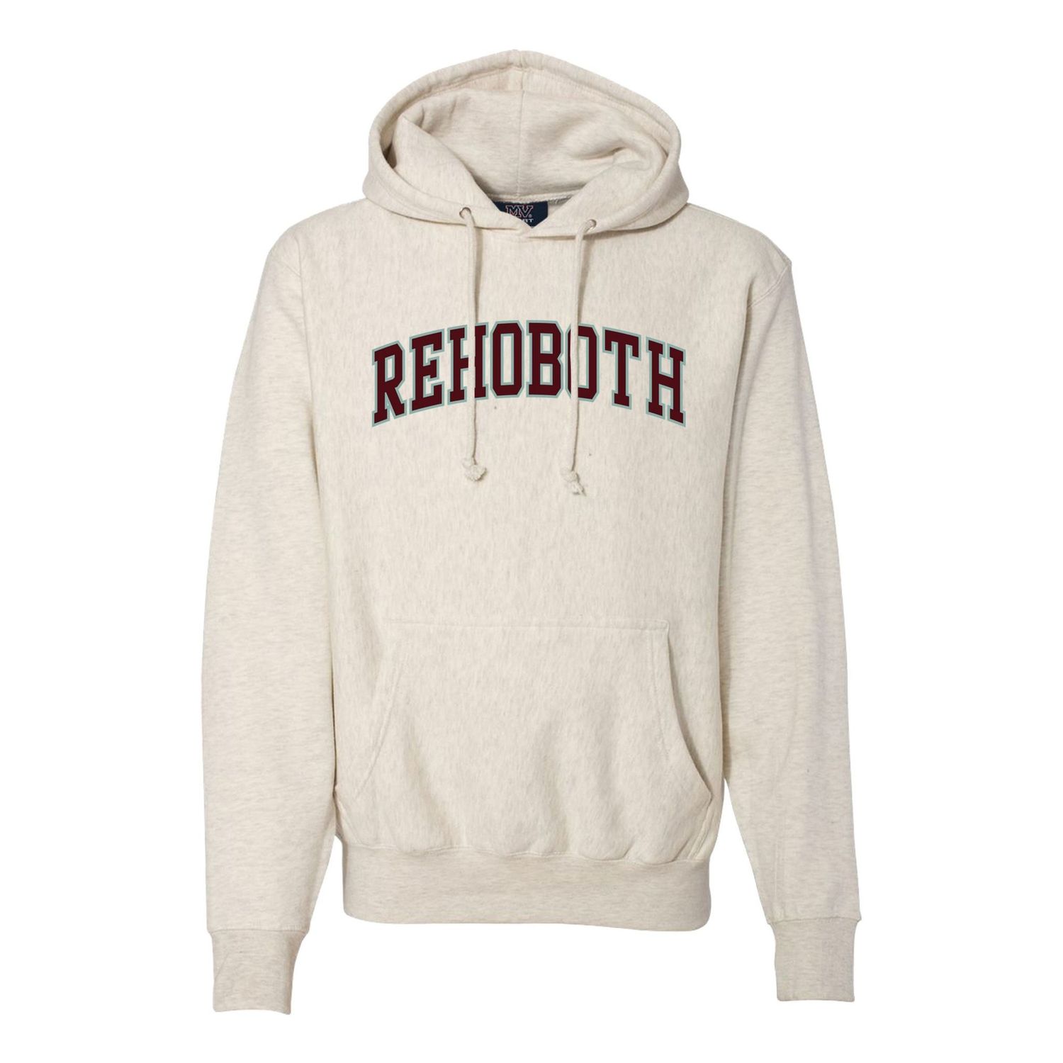 MV APPLIQUE HOODIE, Color: OATMEAL, Size: XS