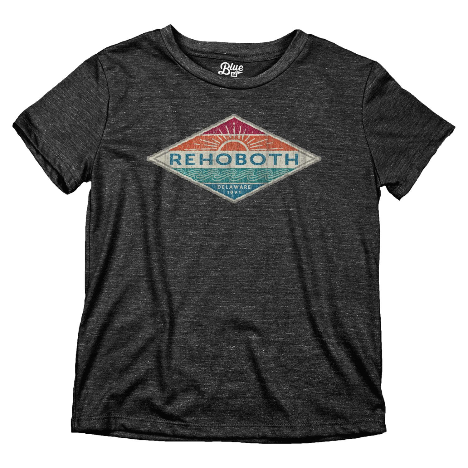 YOUTH HALLENA SUN TRIBLEND SS TEE, Color: BLACK, Size: XS