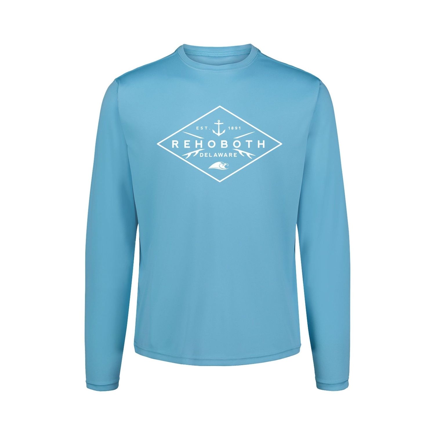 MV SPF50 SUNPROOF SWIM LS TEE, Color: CALI LAGOON BLUE, Size: S
