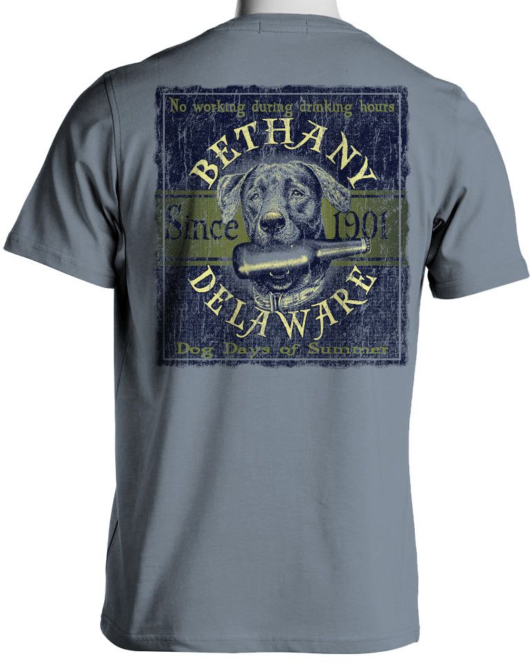 BETHANY DOWNRIGGER BREW BLACK LAB SS TEE, Color: ICE BLUE, Size: S