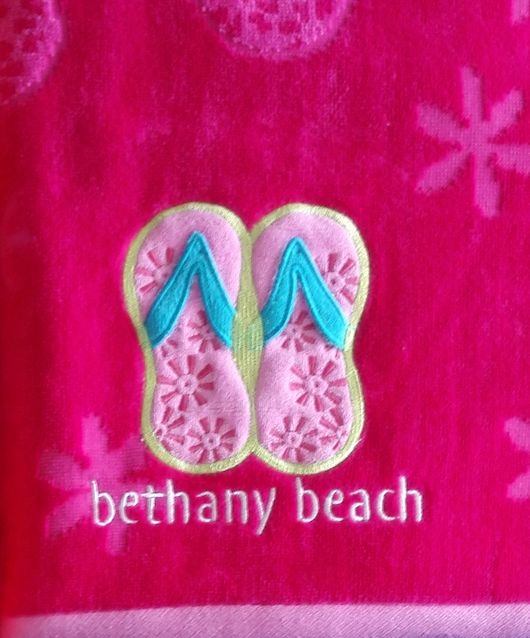 BETHANY EMBROIDERED BEACH TOWEL