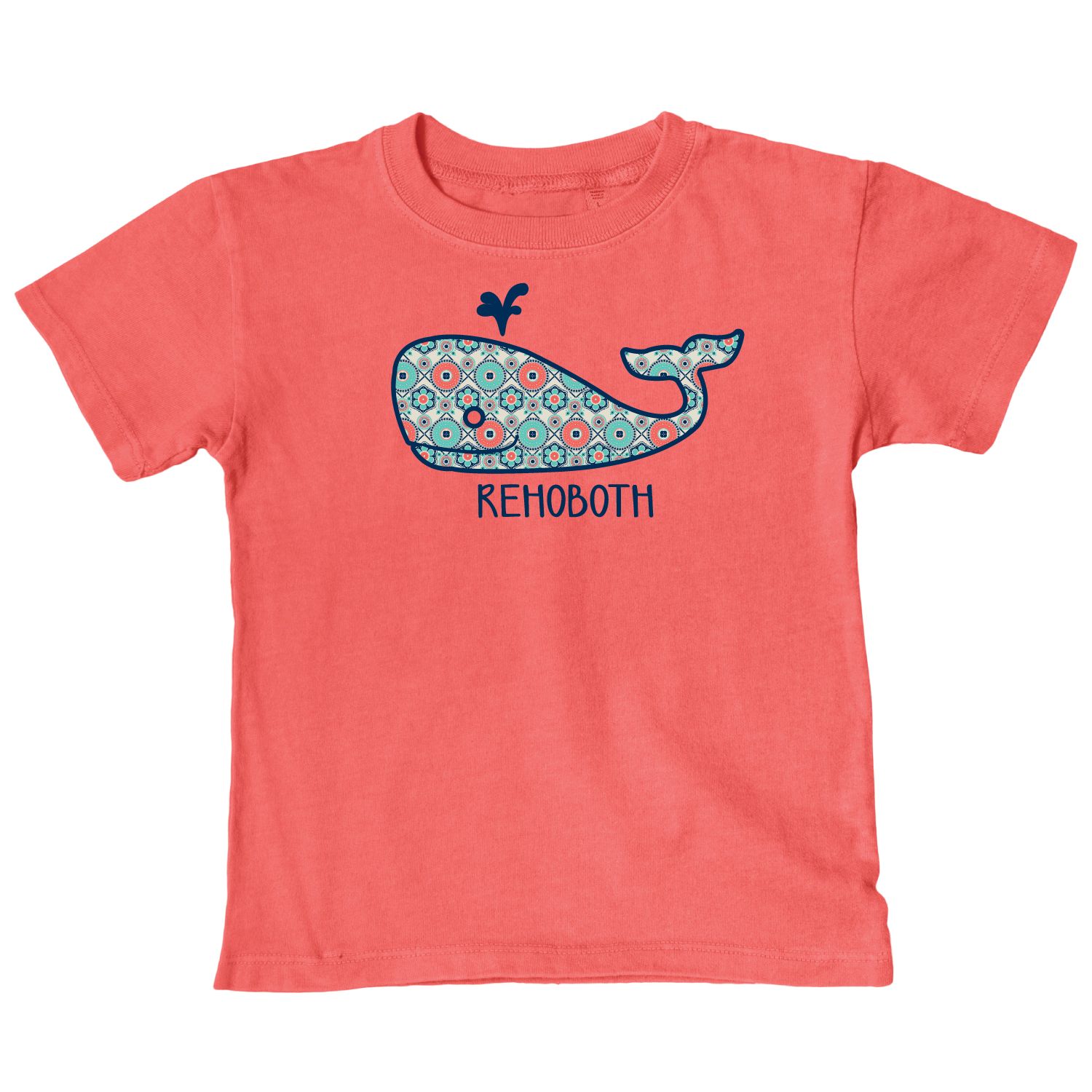 INFANT WISH LIST WHALE SS TEE, Color: NEON CORAL, Size: 6M