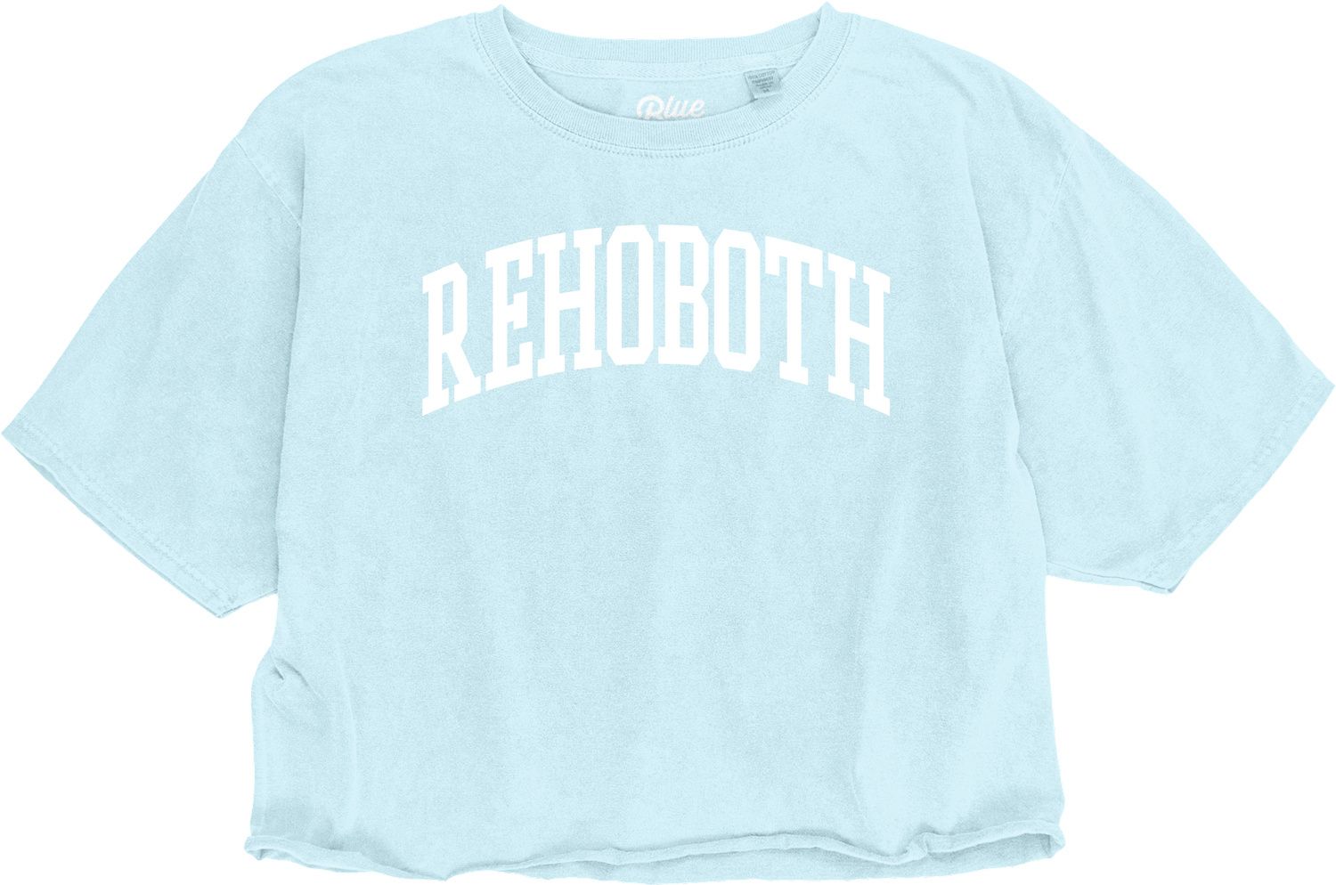 CROP IVY LEAGUE SS TEE, Color: POWDER BLUE, Size: S